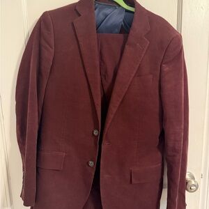 J. Crew Corduroy Suit in Rich Burgundy